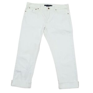 Ralph Lauren Sport Women’s Jeans Size 10 White Stretch Cotton Straight Leg Crop